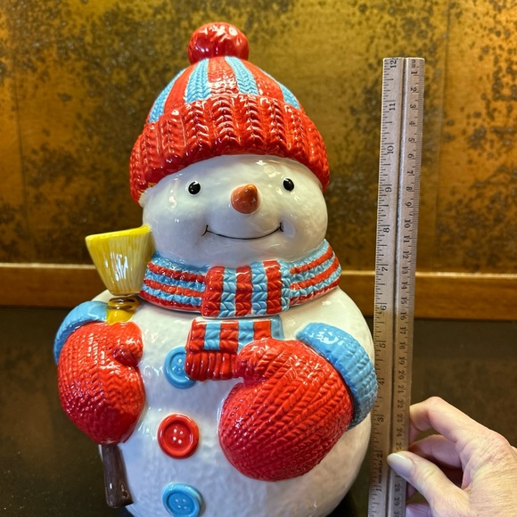 Homeworx By Harry Slatkin Trim The Tree Snowman Canister Empty - Picture 8 of 9